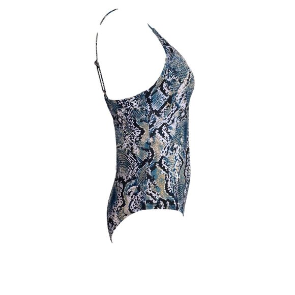 Shade & Shore women's size medium multi color snakeskin one piece swimsuit - Picture 3 of 11